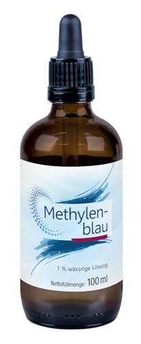 Methylenblau 1% | 100 ml | mindestens 99,8% rein | USP-Qualität | Apothekenqualität | frei von Schwermetallen | inkl. Pipette | vielfältigen Einsatzmöglichkeiten