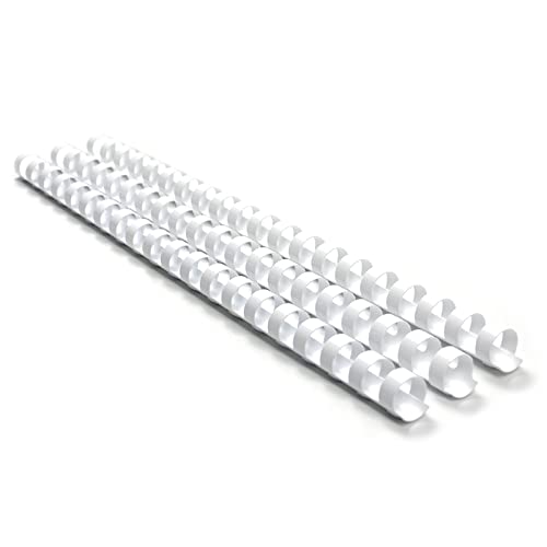 Rayson Plastikbinderücken, Durchmesser 6 mm, 8 mm, 10 mm, 12 mm, Kapazität 5-90 Blatt, Schwarz Kunststoff-Bindungen-Binderücken (Mischverpackung-100 Kämme)