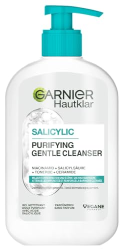Garnier Hautklar Gesichtsreinigung, Entfernen von Unreinheiten, Öl und Make-Up, Mit Hyaluronsäure, Ceramid und Tonerde, Hydrating Deep Cleanser, 1 x 250 ml
