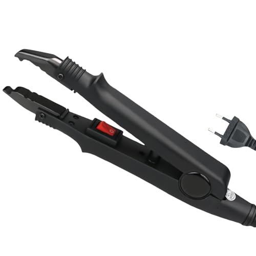 Wärmezange Haar Extensions Iron: Schwarz Iron für Haarverlängerung Hair Extension Tool, 100-200°C Wärmezange für Bondings, Haarverlängerungs Zange Set für Haarverlängerung,Wärmezange für Bondings
