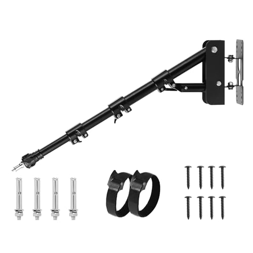 Selens Dreieck Wandmontage Auslegerarm 47-100 cm, Triangel Boom Arm 180° Flexible Rotation Kamera Wall Mount Galgen für Fotografie Fotostudio Ringlicht Softbox Regenschirm Monolight Blitzlicht