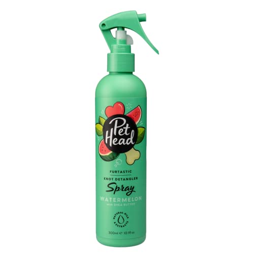 PET HEAD Entwirrungsspray für Hunde 300 ml, Furtastic, Wassermelonenduft, Pflegt & macht langes, lockiges Hundefell weich, Hypoallergen, pH-neutral, Vegan & tierversuchsfrei, Sanfte Formel für Welpen