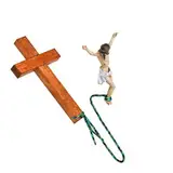 Laspi Einzigartige religiöse Kunstwerk, Bungee-Jumping, Jesus-Kreuz, handgefertigte Holz-Skulptur, dekorative Ornamente, Wanddekorationen, christliche Stücke