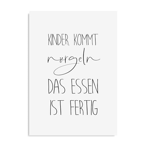 Nastami Sprüche Poster für die Küche Wandbild Küche (KOMMT NÖRGELN, DIN A4)