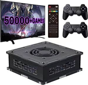 Super Console X PRO Plus, Retro Videospielkonsole 256 GB Integrierte 50000 + Spiele, TV- und Game-Dual-System, 4K HD-Ausgang, 2 Controller, kompatibel mit WiFi / LAN (Schwarz, 256G)