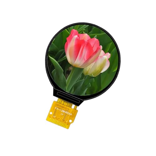 Kissmii 1 Stück 1,28- IPS LCD-Display Farbiges Rundes LCD 240x240 Anzeige Schwarz HD IPS LCD GC9A01 Treiber