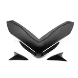 YESKIT Seitliche Winglets Schnabel Nase Verlängerung Abdeckung Spoiler Front Winglets Verkleidung Aerodynamische Flügel Kit Für Kawasaki Z 900 Z900 2017-2019(Schwarz)