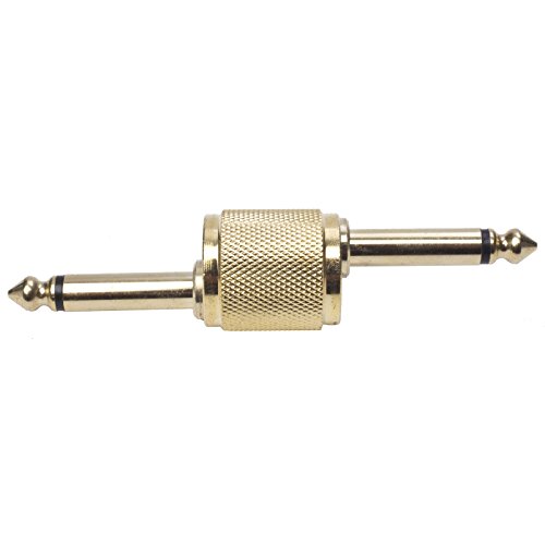Music Store, Versetzter Adapter für Bodeneffekte, 6,3 mm Monoklinke Male auf Male, Metall, Ideal für Heimgebrauch, Zuverlässiges Musikzubehör, ACC0001241-000