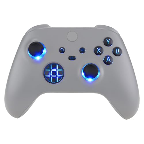 eXtremeRate DTF LED Tasten V2 Kit für Xbox Series X/S Controller, RGB LED Flexkabel&Ersatz Leucht Knöpfe D-Pad/Touchpad/Face Button/Thumbsticks Zubehör für Xbox Core Controller Model 1914-Schwarz