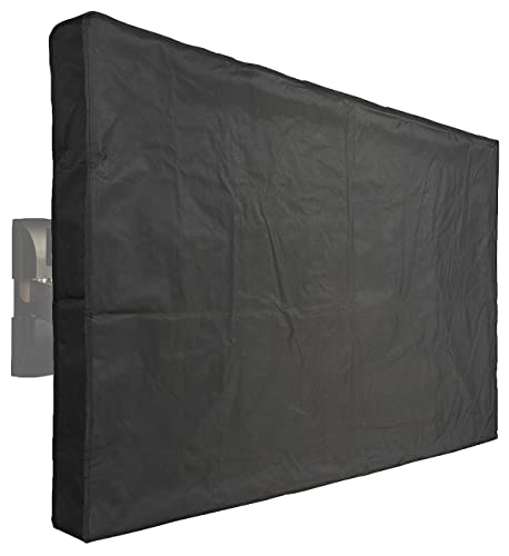 infactory Displayschutz: Outdoor-TV-Abdeckung, für Geräte mit 55" - 58", wetterfest, schwarz (Fernseher Abdeckung für draußen, TV Schutzhülle, wasserdichte Taschen)