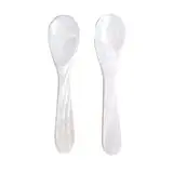 Marycrafts 2er Set Perlmuttlöffel Kaviarlöffel Eierlöffel Caviar Spoons Handarbeit