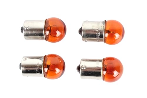 Blinker x 4, Leuchtmittel, Glühlampe,12V, 10W, BA15s, Mit E-Zeichen, Für Motorrad & Roller, Fahrzeugbeleuchtung, Orange