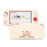 Switch Lite Schutzgehäuse, Weiche Silikon-Schutzhülle, Kratzfester Schutz für Switch Lite mit 2 Daumengriffkappen - HLK Off White