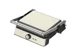 Westinghouse Retro-Kontaktgrill - 29 x 24 cm - 180° für beidseitiges Grillen - 2200W - Toaster - Einstellbare Temperaturregelung - Panini-Grill - Toaster-Eisen - Weiß