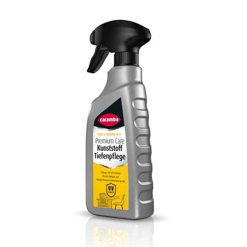 Caramba Premium Care Kunststoff Tiefenpflege, Reinigung, Farbauffrischung und Schutz in Auto und Haushalt, für innen und außen, Antistatisch, 500 ml