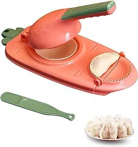 CZAYEFNH Dumpling Maker, 2-in-1-Knödelformdruck, Teigtaschenformer, Manuelle Teigpresse für Dumpling, Dumpling Moulds, Teigtaschen Hautmacher, Teigtaschenformen, Knödelmacher, für Kochen geeignet