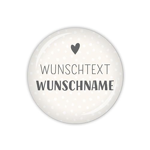 lijelove® PFLEGEHELDEN Wunschtext & Wunschname, beige, als Button, Magnet, Taschenspiegel oder Flaschenöffner erhältlich (Art. MD09-06)