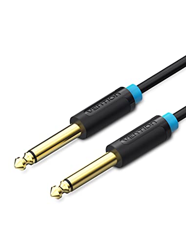 VENTION 6,35mm Gitarren Instrumentenkabel Mono Audio Klinke Kabel, 1/4" Klinkenstecke TS Kabel 6,35mm Klinke auf 6,35mm Klinke Audio Kabel Lärmschutz für Gitarre,Verstärker,Bass(1M)