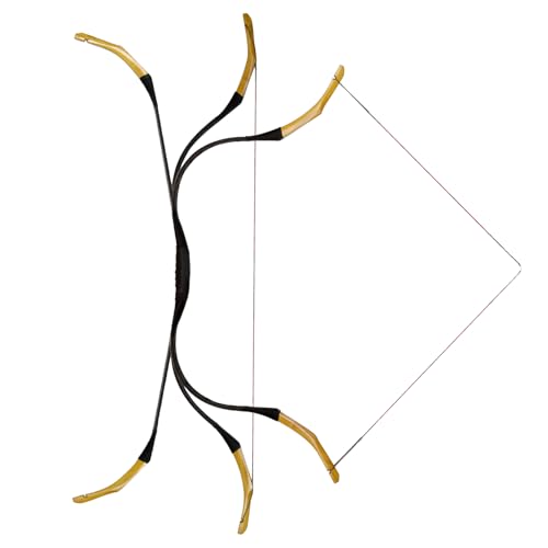 ARCXTEN Bogenschießen Erwachsene Jagdbogen Traditioneller Tatar Recurvebogen Fiberglass Reiterbogen für Anfänger- Bogenschießen zum Pferd | 30-50lbs Zuggewicht | Alibow Tatar Bow