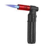 CTDMJ® Küchenbrenner, Butan-Fackel, Feuerzeug, große Jet-Flamme, nachfüllbar, tragbar, Butan-Fackel, verstellbar, Mini-Lötlampe für Camping, Backen, kulinarisches Löten, Kochen, Schweißen, Rot