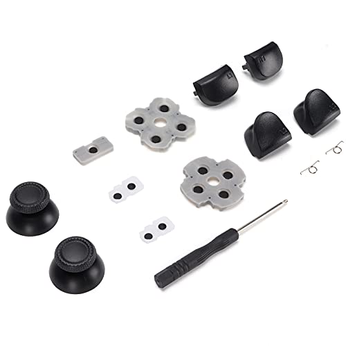 Controller-Ersatzset für PS5-Griff, Leitfähiges Gummipolster, Wippe, 3D-Kunststoffkappe, L12 Ersatztasten-Set, Ersatztasten für PS5-Controller