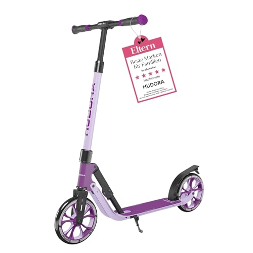 HUDORA BigWheel® 205 Advanced Scooter - Komfortabler Aluminium-Roller für bis zu 100kg - Höhenverstellbarer & zusammenklappbarer Tretroller - Kick-Scooter für Kinder/Jugendliche & Erwachsene