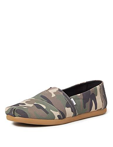 TOMS ALPARGATA Espadrille Canvas Herren, green Woodland Camouflage Print, 43.5 EU