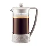 Bodum BRAZIL Kaffeebereiter (French Press System, Permanent Edelstahl-Filter, 1,0 liters) cremefarben