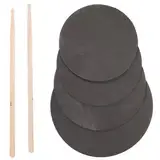 ULDIGI 1 Satz Drumpad 12 Zoll Schlagzeug-Übungspad Schlagzeug-Übungsmatte Percussion-Übungspad Übungspad für Tenortrommeln Snare-Pad Drum- -Pads Tenor-Übungsblock Holz Black