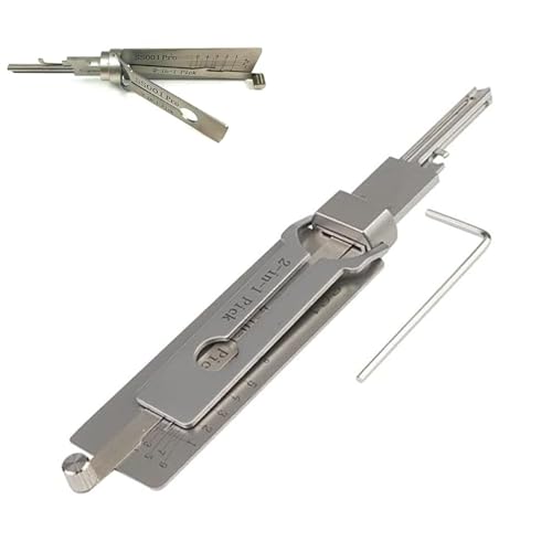 SchlüSseldecoder Master Key Decoder, Ss001 2-In-1aus Edelstahl, SchlüSsel Decoder SchnellöFfner Lockpick Stainless Steel Und Pick-Werkzeuge Schloss Decoder SchlüSsel (SS001, 1PCS)