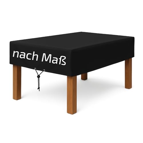 Abdeckung nach Maß | Abdeckhaube / Abdeckplane / Schutzhülle Maßanfertigung | "Unicovr" – Made in EU | Wasserdicht, mit optionalem Zubehör (Schwarz, Tischplatte)