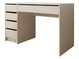 Mirjan24 Schreibtisch Ada, 5 Universale Schubladen Schülerschreibtisch Computertisch Kinderschreibtisch Arbeitstisch PC-Tisch Jugendzimmer Kinderzimmer (Sandbeige)