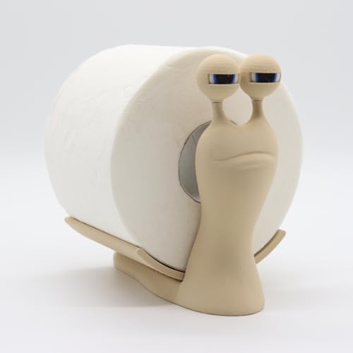 Schnecke Toilettenpapierhalter Lustiges Klopapierhalter Klorollenhalter Aufbewahrung Klopapier Stehend Bad Deko Perfekt als Deko für Toilettenpapier, als Geschenk (Schnecke A) (Auge 3 (Schlitz))