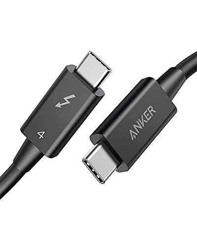 ANKER Thunderbolt 4 Kabel 70cm lang, 8K Display/40 Gbps Datentransfer/100W USB-C Ladekabel, kompatibel mit iPhone 15, USB-C MacBooks, iPad Pro, Hubs, Docks, Intel Thunderbolt Zertifiziert