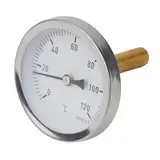 Entgoinggo 63 mm Wassertemperaturmessgerät, Bimetall-Thermometer, Thermometer mit Kupfermantel für Zentralheizung, Kessel, Töpfe, Grills