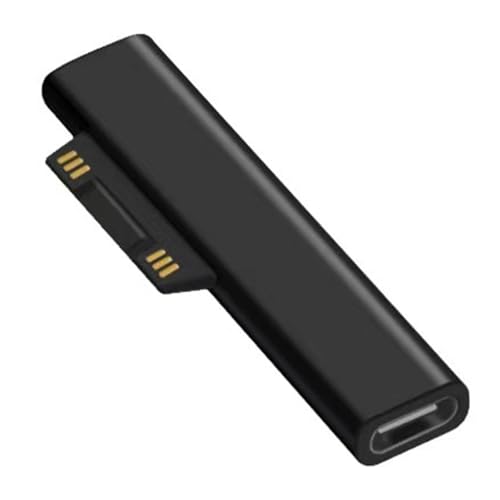 USB C zu Surface Adapter, Typ C Adapter auf Surface Steckeradapter 45W 15V3A Typ C Ladeadapter kompatibel für Microsoft Surface Pro 9/8/7/6/5/4/3/X, Surface Go, Surface Laptop 5/4/3