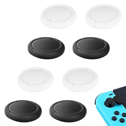 4 Paare Joystick Kappen, Ersatzkappe für Controller Switch Joystick Kappen für Nintendo Switch/Lite/OLED, Thumb Grip Analog Stick Cover Joy Con Controller Kappen(4 Schwarz 4 Weiß)