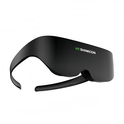 Bewinner 3D VR Glass mit 4K Wireless WiFi Bildschirm, 1058PPI 2,1-Zoll Smart VR Brille, Virtual Reality Brille, HD Spiele Videoanzeigebrille für IMAX Riesenbildschirm