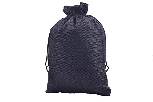 KONMAY 10er Set 20x30cm Schwarz Jutesäckchen Geschenkbeutel mit Kordelzug, Groß Jutebeutel Leinensäckchen Sackleinen Schmuckbeutel mit Kordelzug für Lavendelblüten, Schmuck, Geschenke