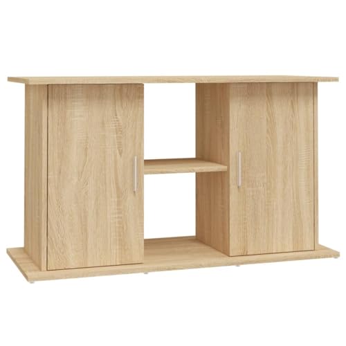 vidaXL Aquariumständer, Aquarium Unterschrank mit viel Stauraum, Aquarium Tisch mit Stabiler Oberplatte, Aquariumschrank Aquarium Halter, Sonoma Eiche Holzwerkstoff