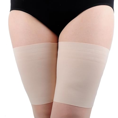 Elastische Oberschenkelbänder Unisex Anti-Scheuern dehnbar verhindern Oberschenkel Reiben Satin gefüttert Protektor Anti-Rutsch-Silikon,Anti-Scheuer-Oberschenkelbänder für verhindern,Beinumfang 62-70