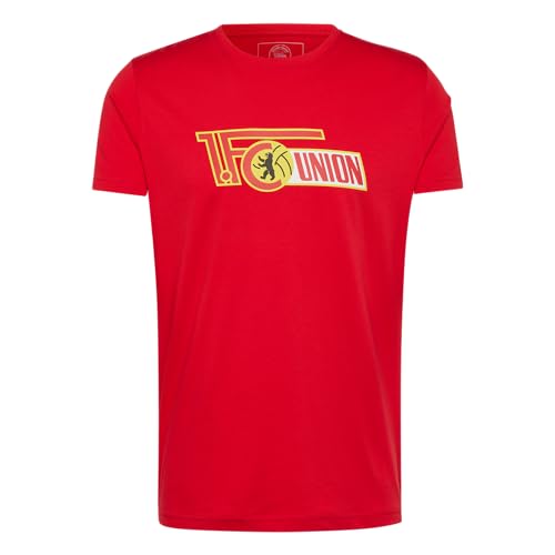 1. FC Union Berlin T-Shirt Logo I Baumwolle I Unisex (DE/NL/SE/PL, Alphanumerisch, L, Regular, Regular, Rot)