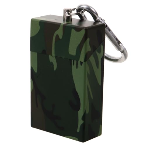 ULTECHNOVO Tragbarer Aschenbecher Tasche Aschebehälter Schlüsselanhänger Aschenbecher Taschenaschenbecher Mini Auto Aschenbecher Tragbarer Aschehalter Aschenhalter Rostfreier Stahl Camouflage