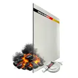 ROBAX Premium Kaminglas 4mm von Schott – 32x32cm Kaminscheibe/Ofenglas – Feuerfestes Glas bis 800°C als Ofenscheibe Ersatz für Kaminofen – Optional mit Ofendichtschnur & Kleber