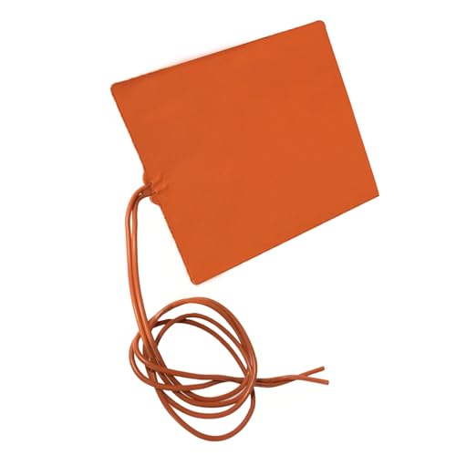 Konstante Temperatur Heizplatte, 100x120mm 12V 12W Silikonkautschuk Heizplatte Konstante Temperatur Elektrische Heizplatte Heizwerkzeug für Industrirohre Auto Wassertanks, 60℃ Maxium
