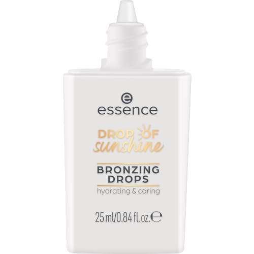 essence DROP OF sunshine BRONZING DROPS, Bronzer, Braun, feuchtigkeitsspendend, mit Vitaminen, pflegend, natürlich, strahlend, vegan, ölfrei, ohne Parabene, ohne Mikroplastikpartikel, 1er Pack (25ml)