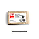 TOX Bildernagel Home Classic aus gehärtetem Stahl mit Messingkopf in recycelbarer Papierverpackung, Größe 2,0 x 20 mm, Stahlnägel für Bilder für nahezu alle Baustoffe, 20 Stk., 063600100