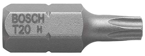 Bosch Accessories Bosch Professional Bit Extra-Hart für Innen-Torx-Schrauben (T20, Länge: 25 mm, 10 Stück)