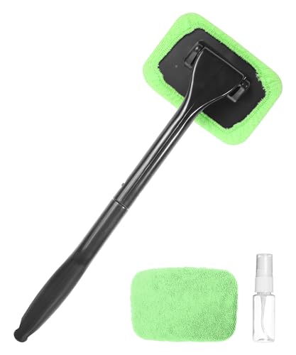 Flaconi Auto Reinigungsset,Windschutzscheiben Reiniger,autoscheiben Reiniger,Autofenster Reinigung,Windschutzscheiben-reinigungswerkzeug,Waschbar Mikrofaser Tücher,Spray für Auto Haus Küchen