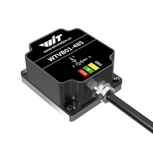 WitMotion WTVB01-485 IPX8 wasserdichter Vibrationssensor-Wandler, Modbus RTU 3-Achsen (XYZ), Vibrationsweg (30000 um) + Geschwindigkeit (100 mm/s) + Amplitude (180°) + Frequenz (5-100 Hz)